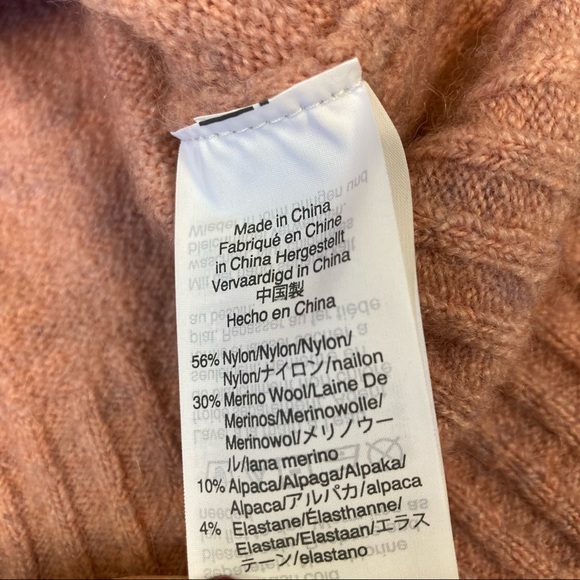 Madewell Sweater Mock Turtleneck Soft Pink Women's Size S Style F8882 - Picture 7 of 8